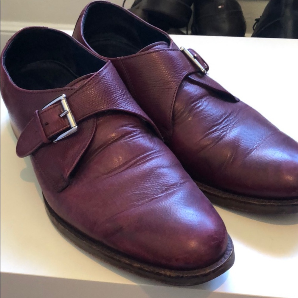 Cole Haan Burgundy Single Monkstrap Dress Shoe